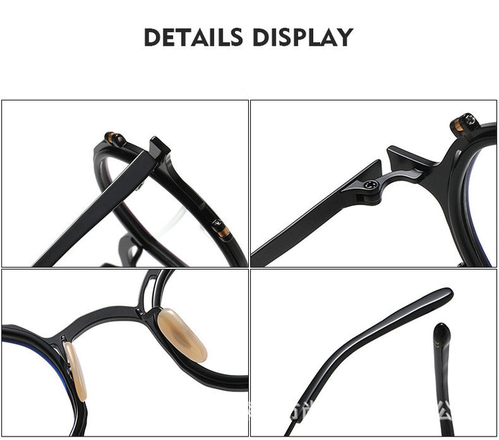 Aimee Unisex Full Rim Round Titanium Acetate Eyeglasses 4483 — view 6 | Aimee at FuzWeb
