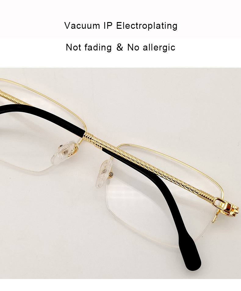 Krasivyy Unisex Semi Rim Square Titanium Eyeglasses 425031.