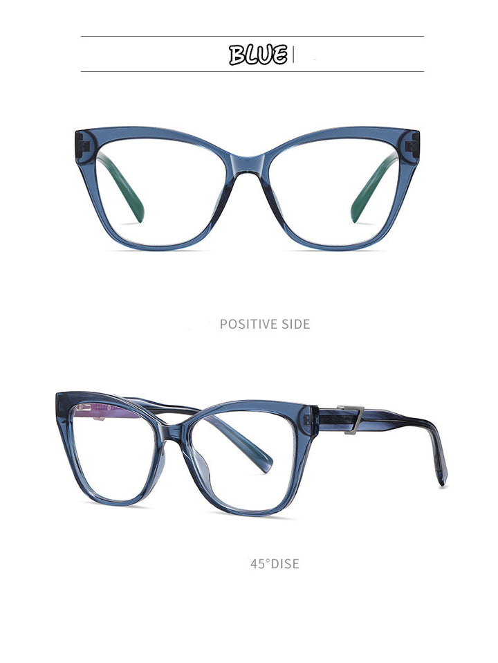 Kocolior Unisex Full Rim Cat Eye Acetate Alloy Hyperopic Reading Glasses C909.