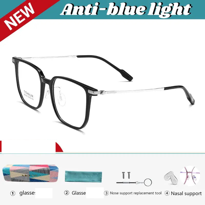 Vicky Unisex Full Rim Square Tr 90 Titanium Reading Glasses 623006.