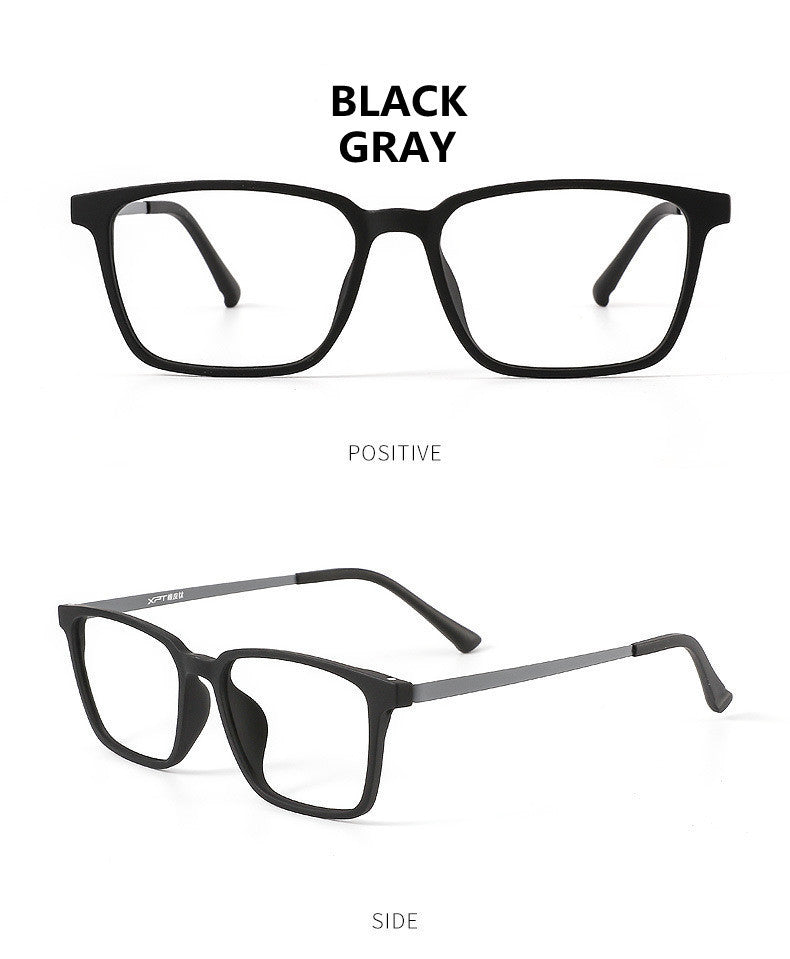 Kocolior Unisex Full Rim Square Tr 90 Titanium Hyperopic Reading Glasses 98221.