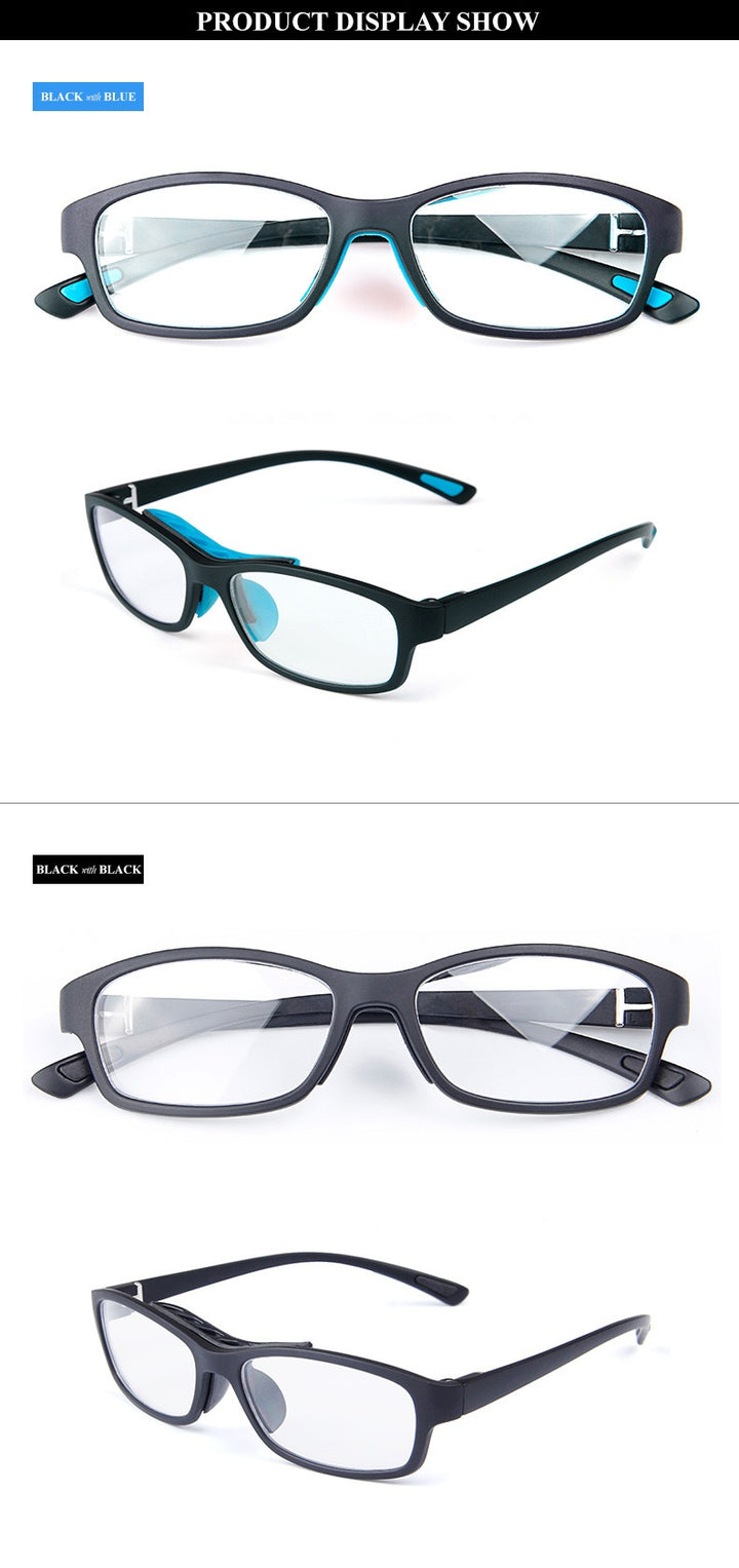 Chashma Ottica Unisex Full Rim Square Tr 90 Titanim Sport Goggle Eyeglasses 010.