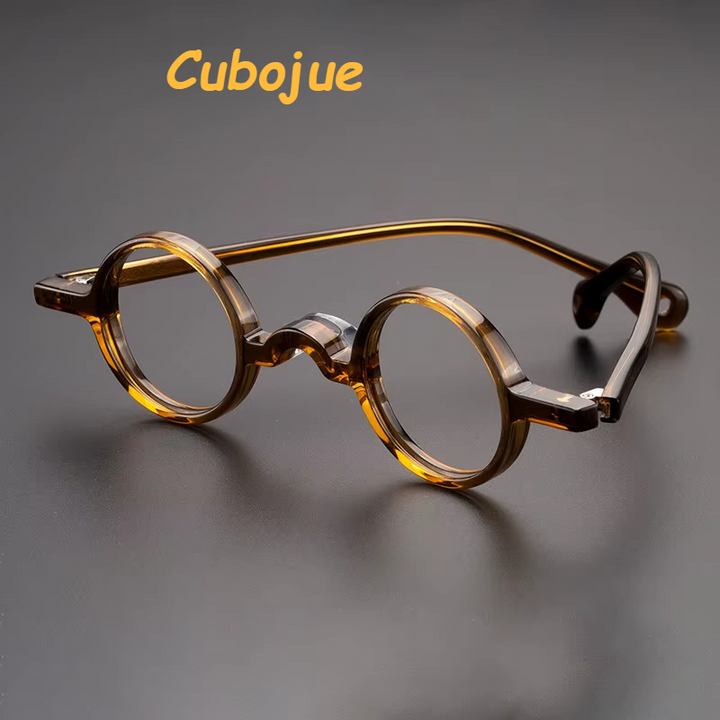 Cubojue Women's Full Rim Round Acetate Reading Glasses 713800 Reading Glasses Cubojue