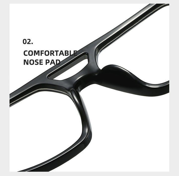 Kocolior 225900 Unisex Full Rim Square Double Bridge Tr 90 Frames — view 1 | Kocolior at FuzWeb