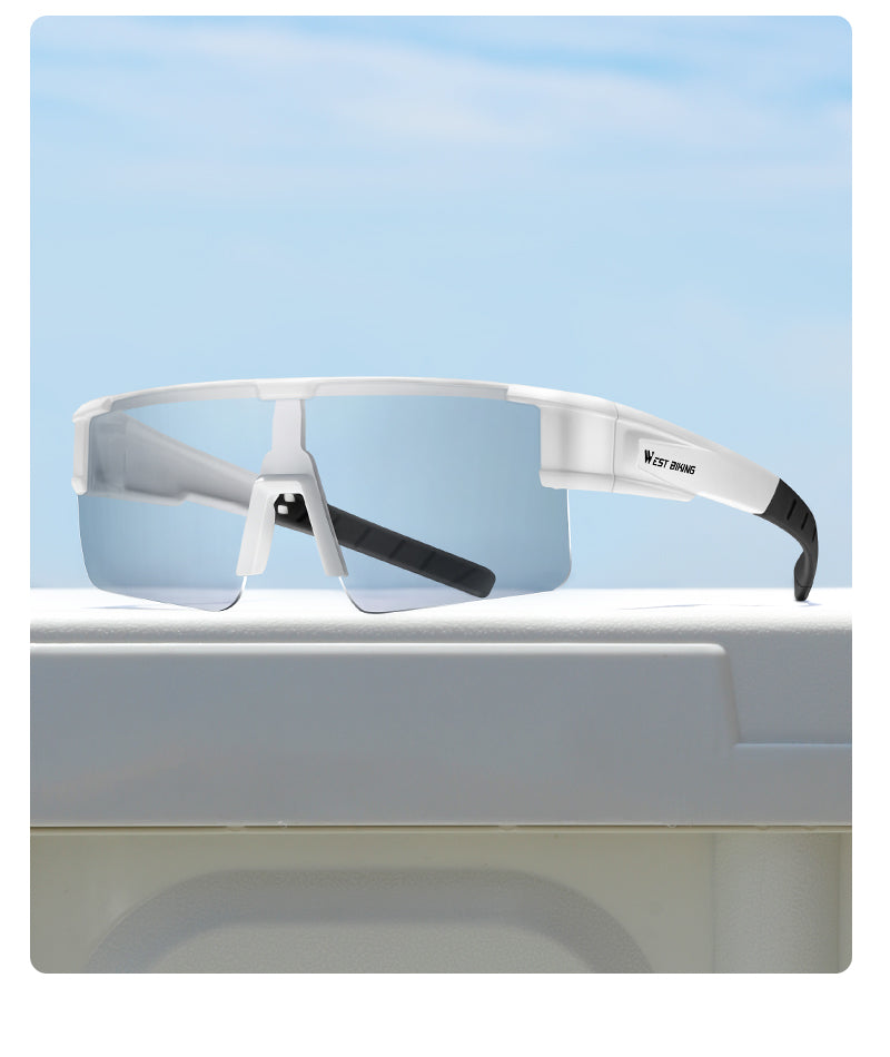 West Biking Unisex Semi Rim Square Over Frame Polycarbonate Sunglasses 770703.