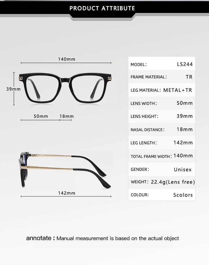 Vicky Mens Full Rim Square Tr 90 Titanium Reading Glasses 67244 — view 1 | Vicky at FuzWeb