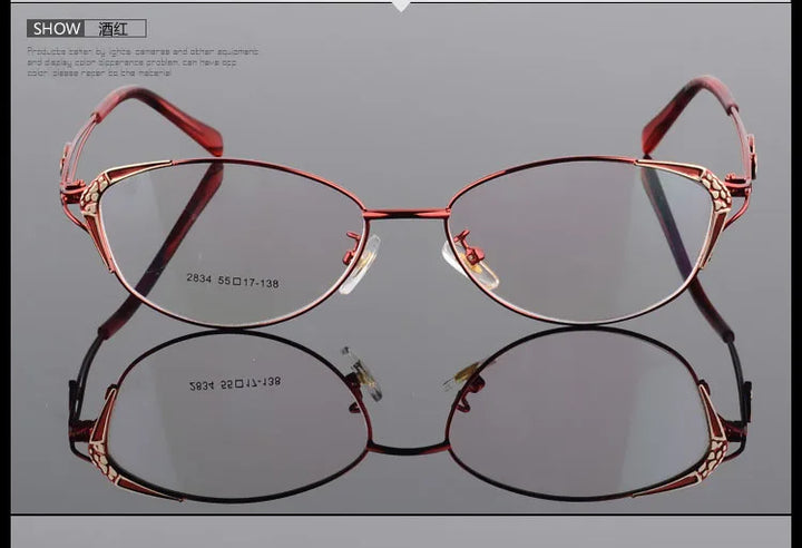 Womens Full Rim Eyeglasses Alloy Frame S2834 — view 15 | Bclear at FuzWeb