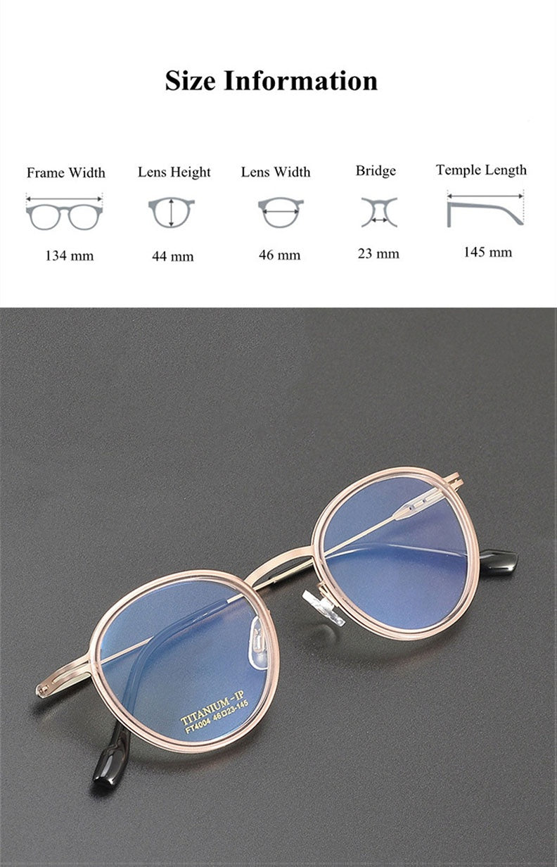 Chashma Ottica Womens Full Rim Round Acetate Titanium Eyeglasses 404004 — view 1 | Chashma Ottica at FuzWeb