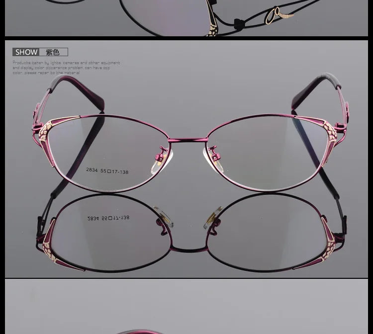 Womens Full Rim Eyeglasses Alloy Frame S2834 — view 18 | Bclear at FuzWeb