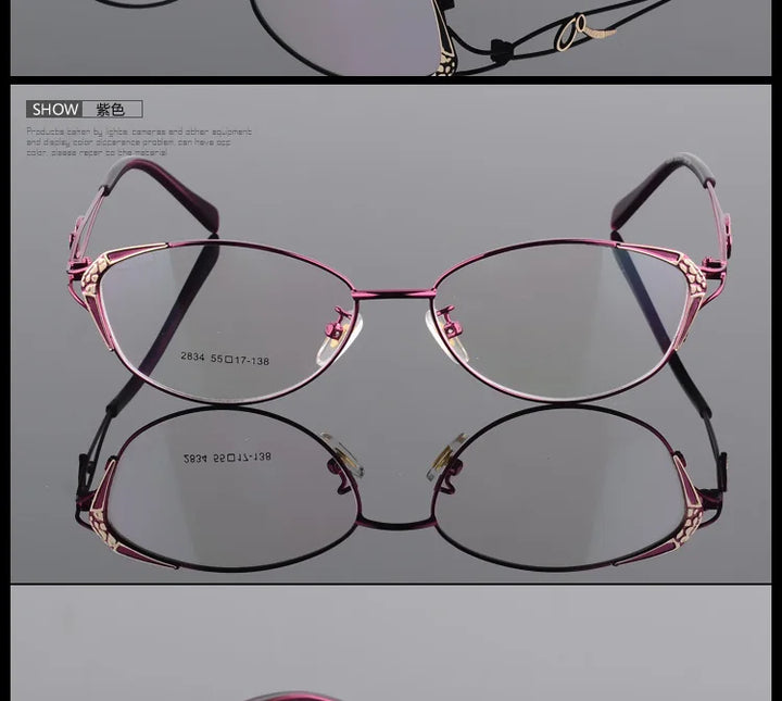 Womens Full Rim Eyeglasses Alloy Frame S2834 — view 18 | Bclear at FuzWeb