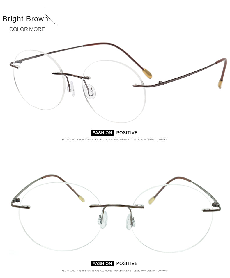 Krasivyy Unisex Rimless Round Titanium Eyeglasses Kr6012 — view 13 | Krasivyy at FuzWeb