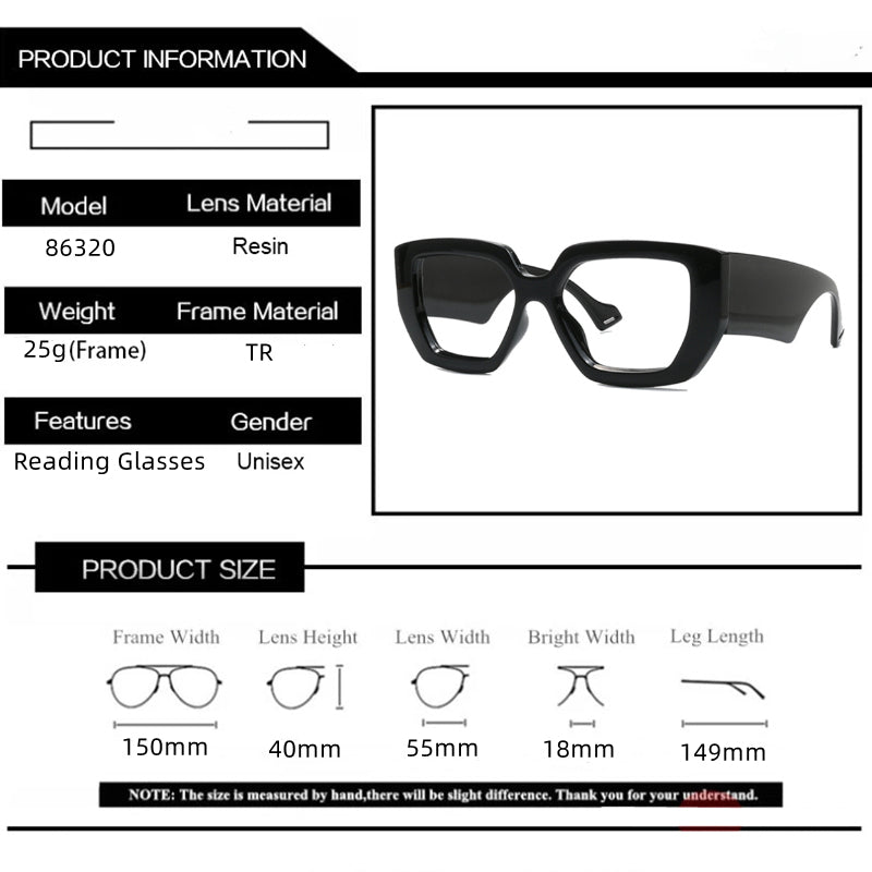 Kocolior Unisex Full Rim Square Acetate Photochromic Reading Glasses 86320 — view 2 | Kocolior at FuzWeb
