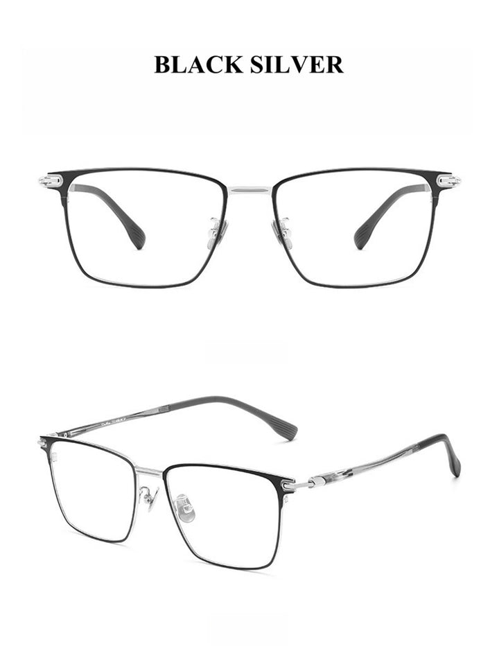 Chashma Ochki Unisex Full Rim Square Titanium Eyeglasses 888013.