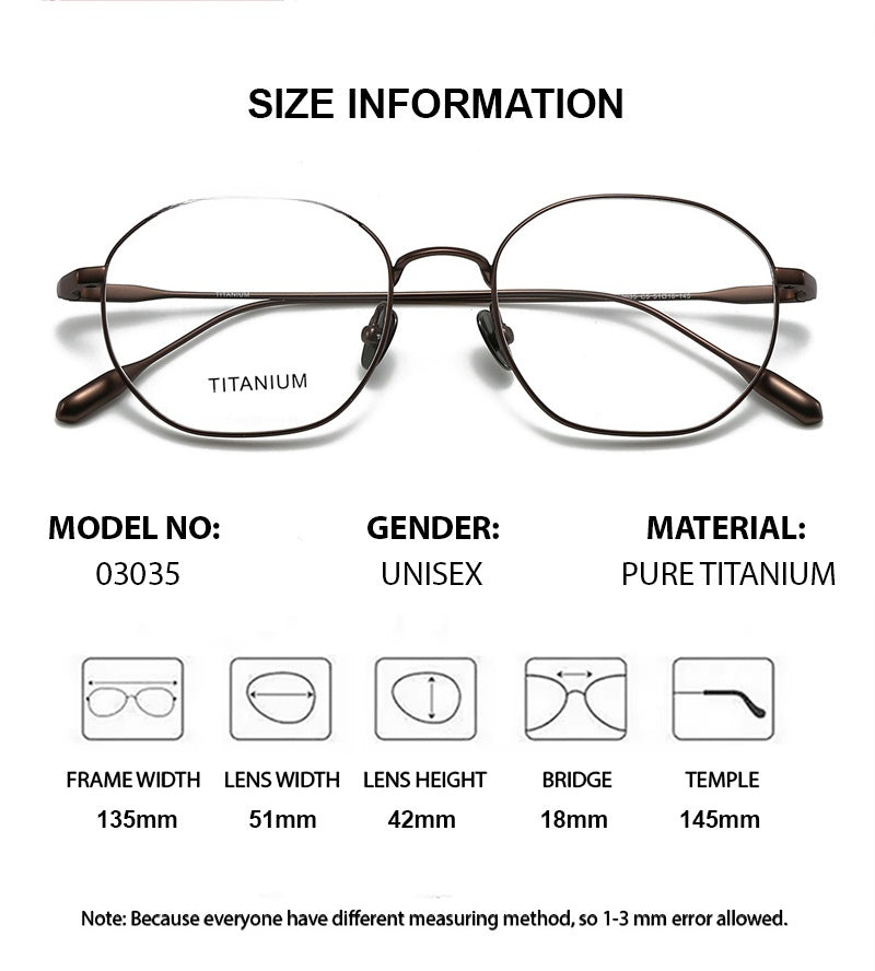 Chashma Ottica Womens Full Rim Polygon Round Titanium Eyeglasses 403035 — view 1 | Chashma Ottica at FuzWeb