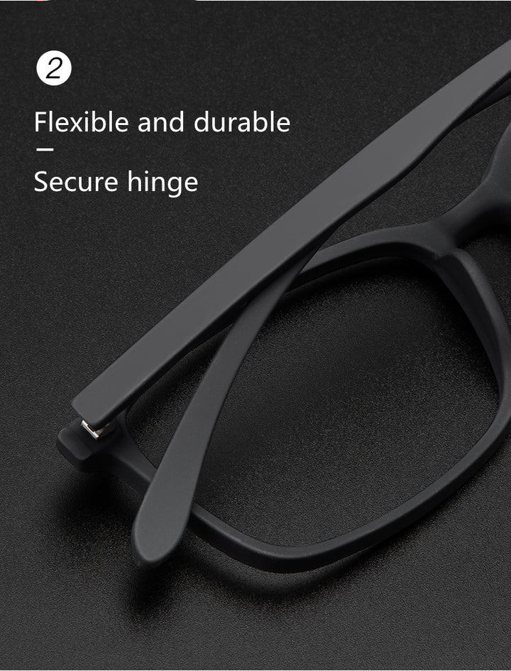 Kocolior Unisex Full Rim Square Tr 90 Hyperopic Reading Glasses 98007 — view 4 | Kocolior at FuzWeb