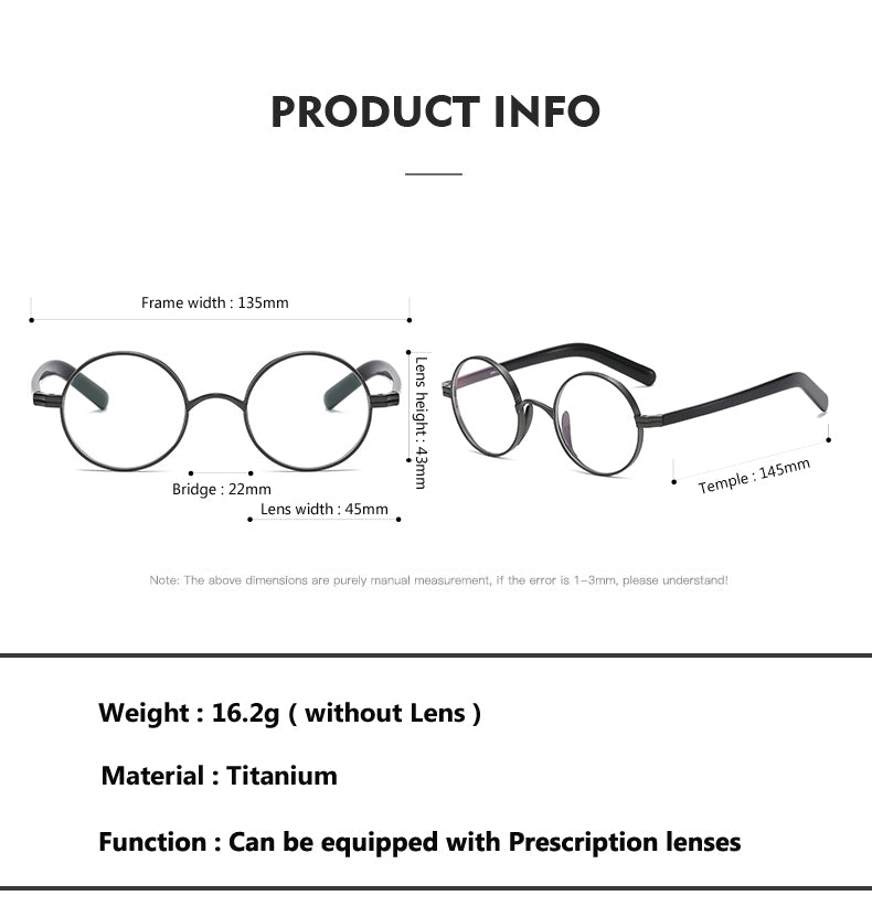 Oveliness Womens Full Rim Round Titanium Eyeglasses 91101 — view 2 | Oveliness at FuzWeb