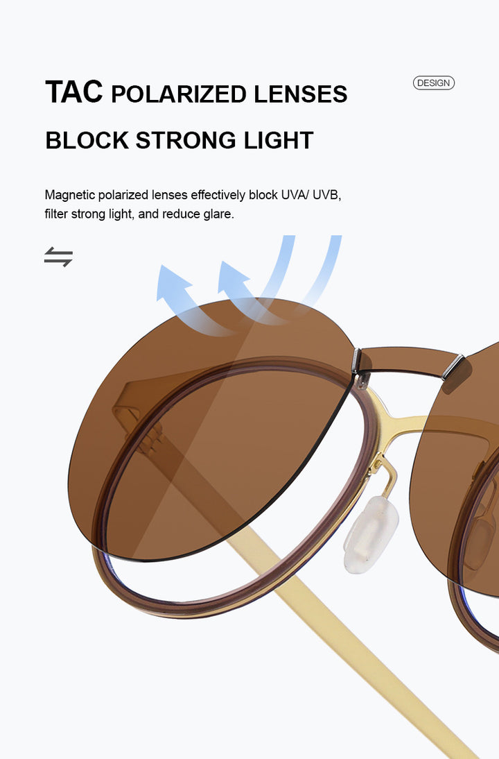 Summer Flower Womens Full Rim Round Tr 90 Alloy Eyeglasses Clip On Sunglasses 79064 — view 2 | Summer Flower at FuzWeb