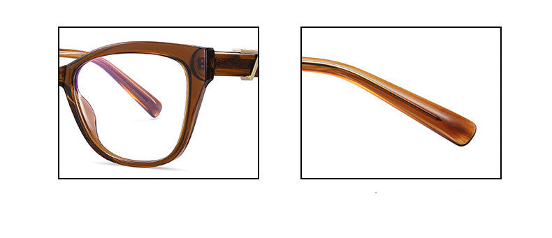 Kocolior Unisex Full Rim Cat Eye Acetate Alloy Hyperopic Reading Glasses C909 — view 3 | Kocolior at FuzWeb