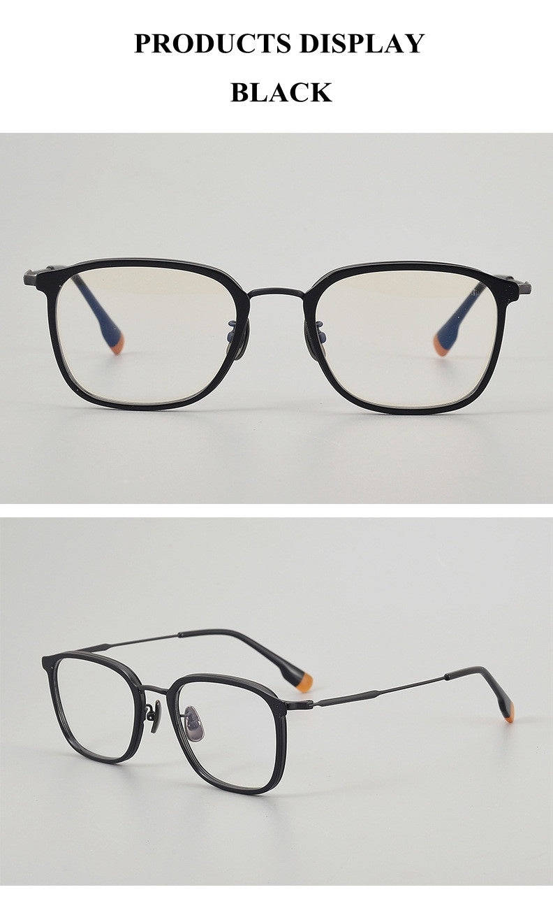 Chashma Ottica Mens Full Rim Square Acetate Titanium Eyeglasses 412808 — view 2 | Chashma Ottica at FuzWeb