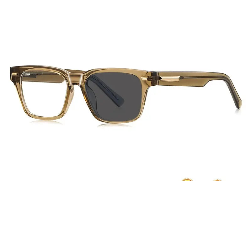Kocolior Unisex Full Rim Square Acetate Photochromic Reading Glasses 421035.