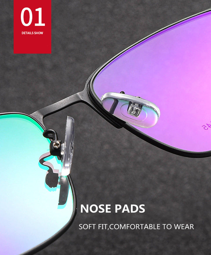 Kocolior Unisex Full Rim Square Alloy Hyperopic Reading Glasses 38011 — view 4 | Kocolior at FuzWeb