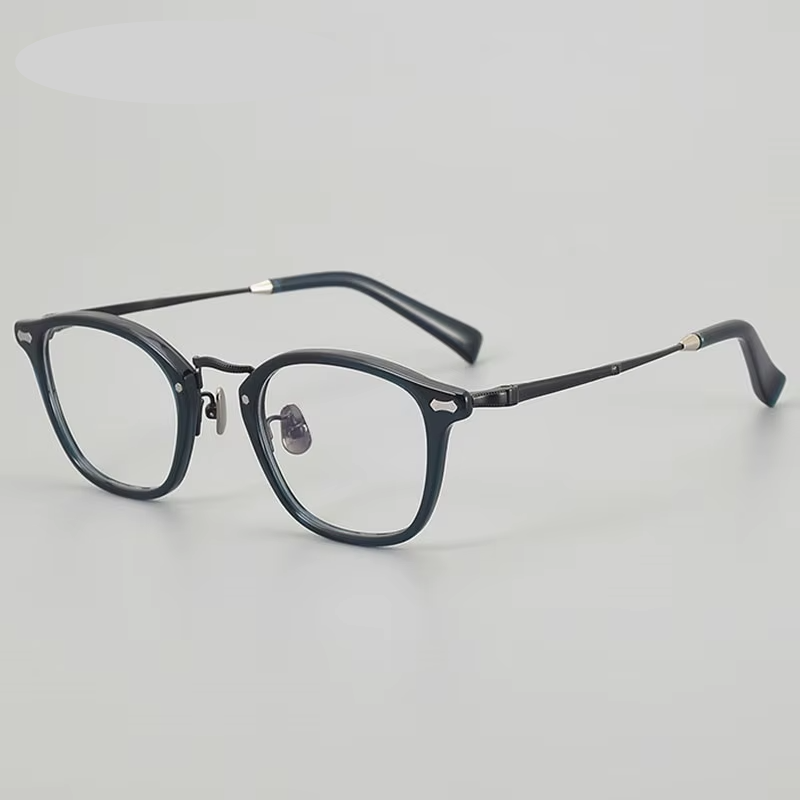 Eleccion Unisex Full Rim Square Titanium Acetate Eyelasses 942142 Full Rim Eleccion Dark Green