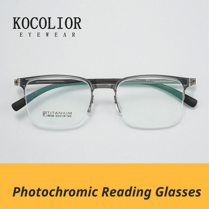Kocolior Women's Full Rim Square Tr 90 Alloy Reading Glasses 698836