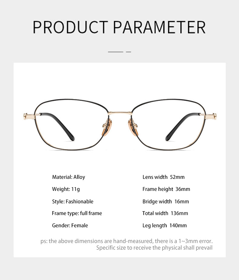 Vicky Womens Full Rim Oval Square Alloy Reading Glasses 48102 — view 2 | Vicky at FuzWeb