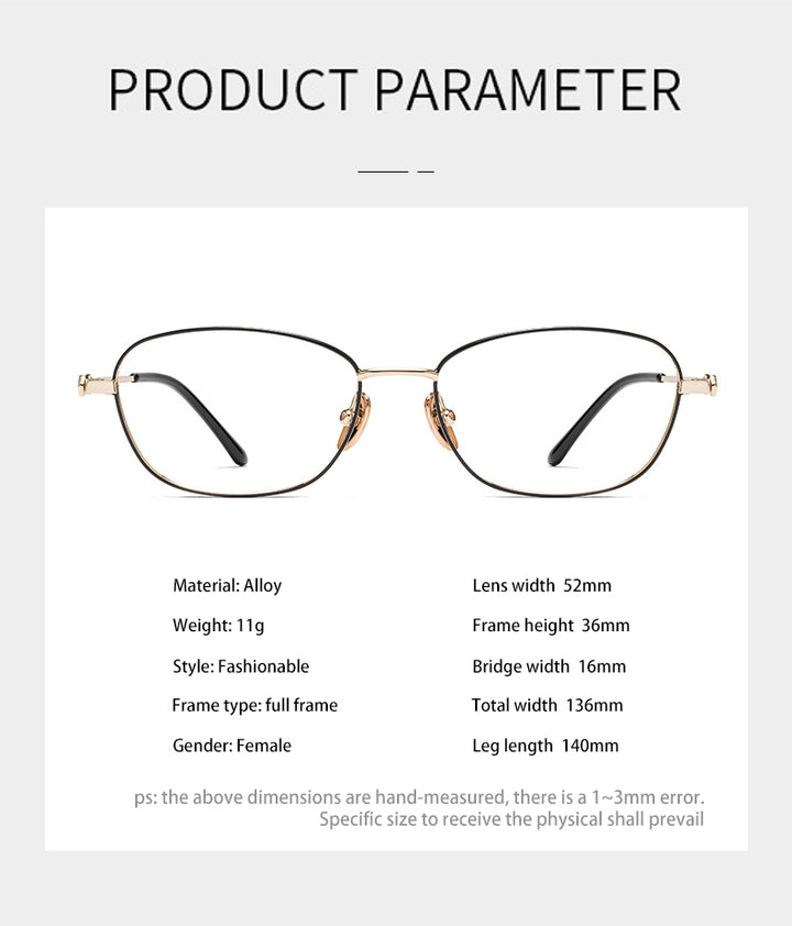 Vicky Womens Full Rim Oval Square Alloy Reading Glasses 48102 — view 2 | Vicky at FuzWeb