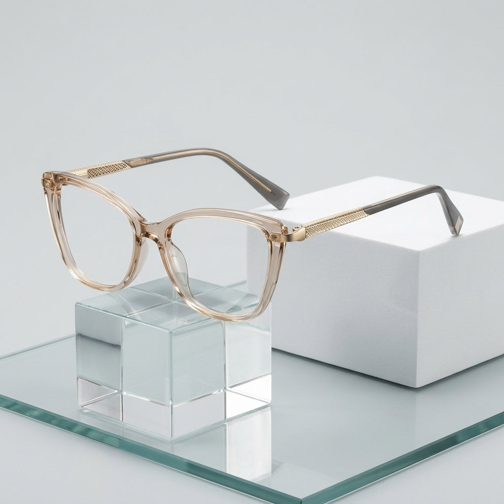 Vicky Women's Full Rim Butterfly Tr 90 Alloy Reading Glasses 582007 - Luxury Studio View