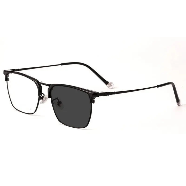 Kocolior Unisex Full Rim Square Titanium Alloy Hyperopic Reading Glasses 8628.