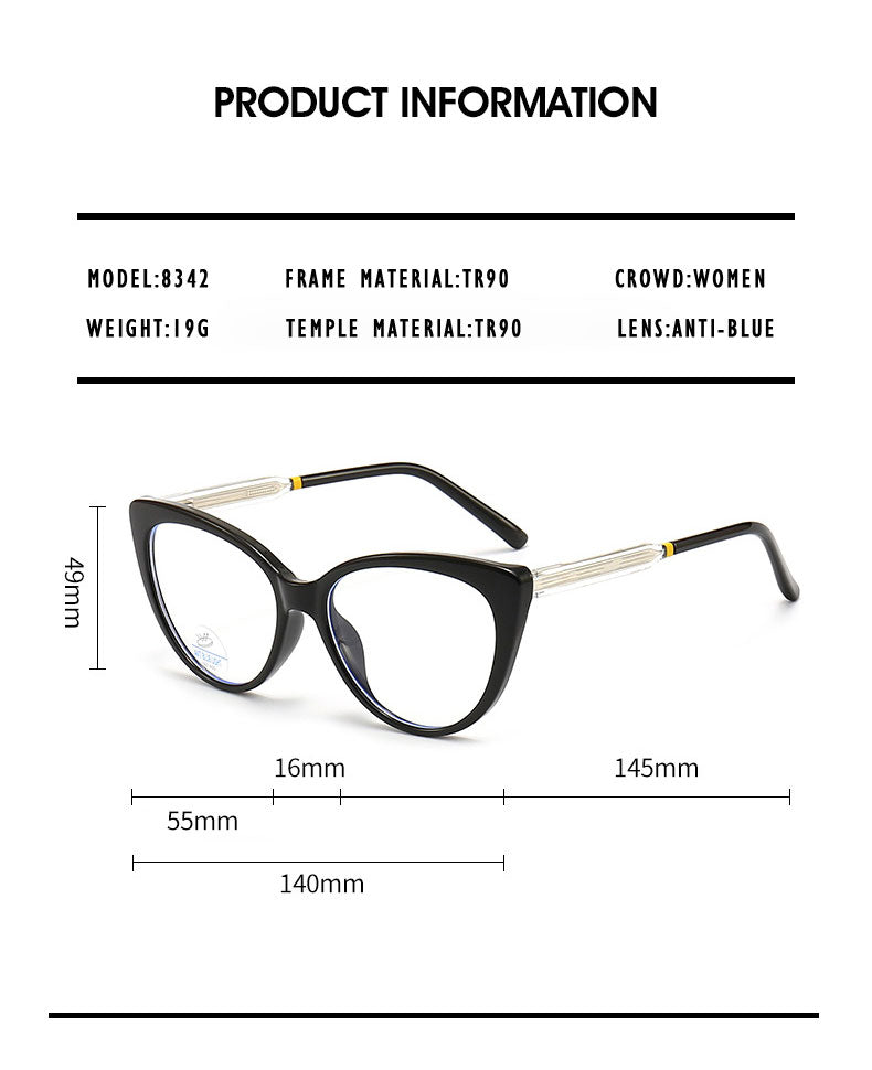 Kansept Womens Full Rim Cat Eye Polycarbonate Eyeglasses 8342 — view 5 | Kansept at FuzWeb