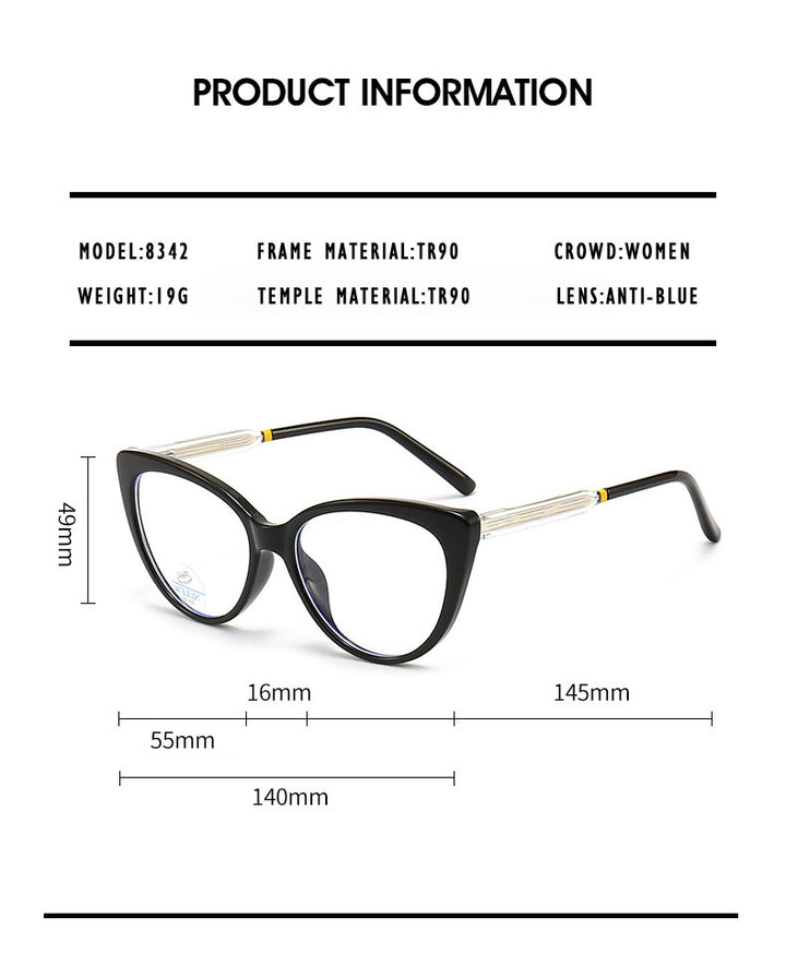 Kansept Womens Full Rim Cat Eye Polycarbonate Eyeglasses 8342 — view 5 | Kansept at FuzWeb