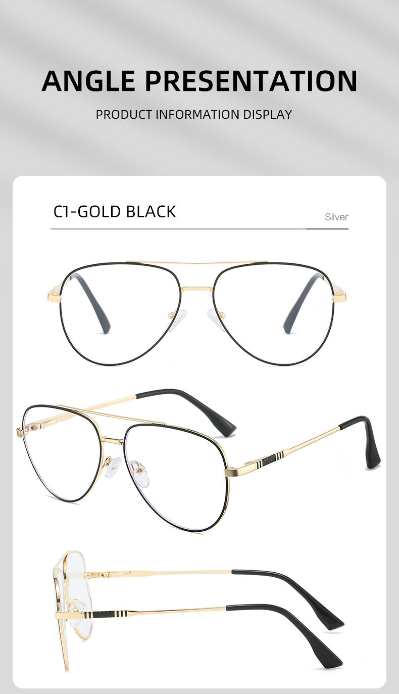 Vicky Womens Full Rim Oval Double Bridge Alloy Reading Glasses 76912 — view 2 | Vicky at FuzWeb