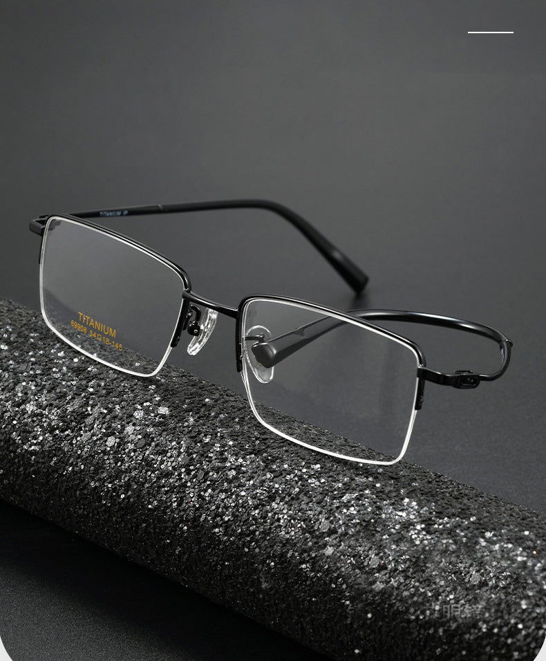 Kocolior Unisex Semi Rim Square Titanium Photochromic Reading Glasses 69908.