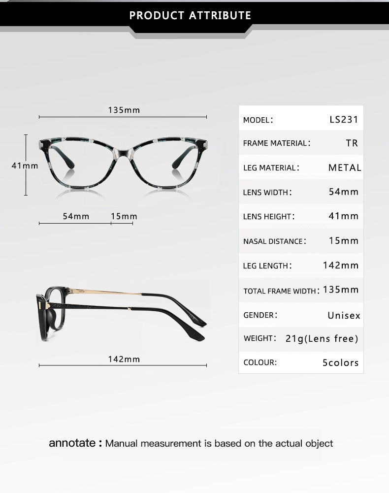 Vicky Womens Full Rim Square Cat Eye Reading Glasses 77231 — view 1 | Vicky at FuzWeb
