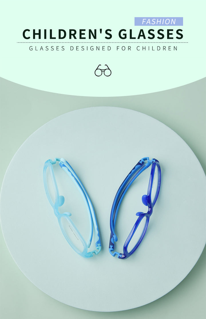 Secg Unisex Youth Full Rim Square Tr 90 Silicone Eyeglasses 5083.