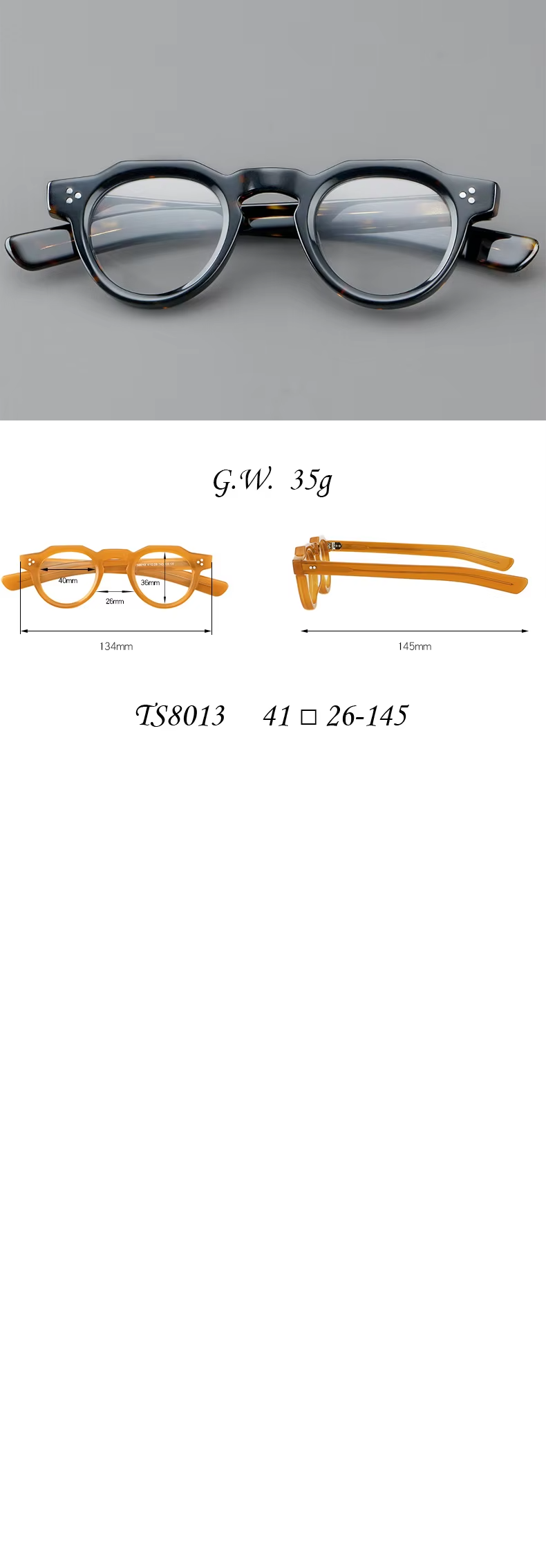 Bclear Women's Full Rim Flat Top Round Thick Acetate Eyeglasses 918013