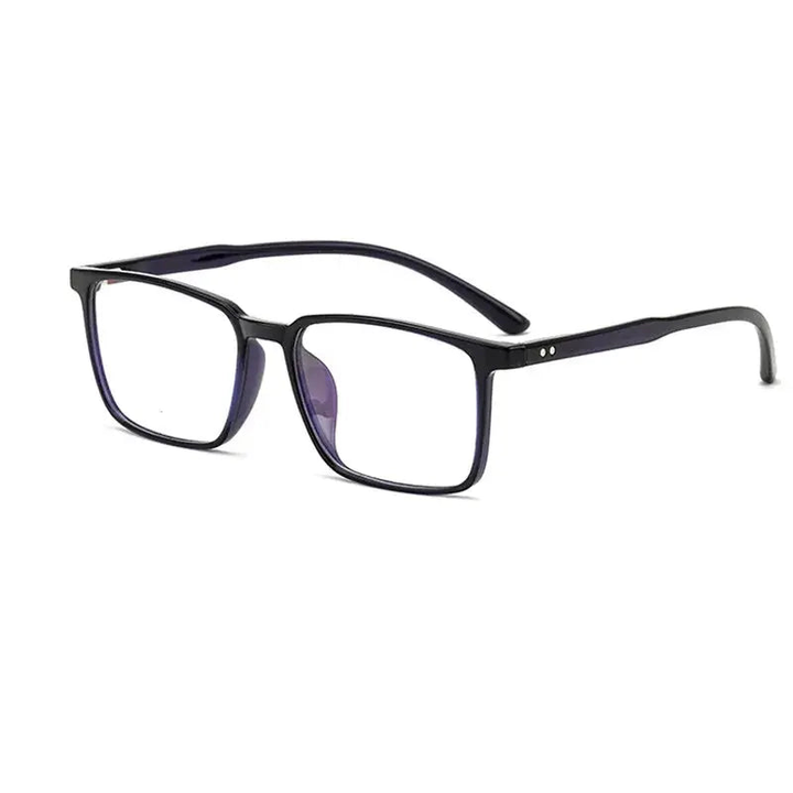 Kocolior Unisex Full Rim Square Acetate Tr 90 Hyperopic Reading Glasses D115.