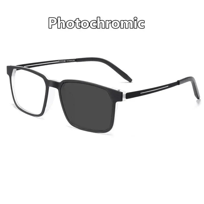 Kocolior Unisex Full Rim Square Tr 90 Titanium Hyperopic Reading Glasses 88781.