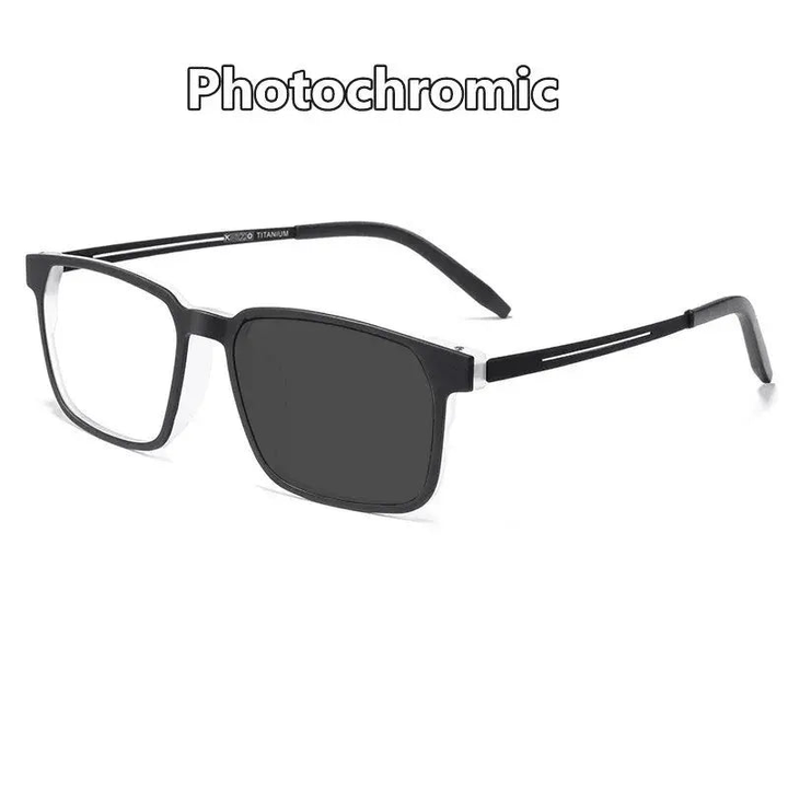 Kocolior Unisex Full Rim Square Tr 90 Titanium Hyperopic Reading Glasses 88781.