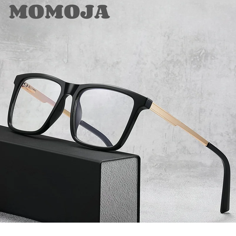 Momoja Unisex Full Rim Square Tr 90 Alloy Eyeglasses 93550