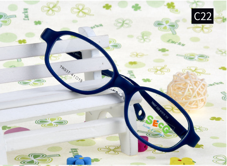 Secg Unisex Youth Full Rim Oval Tr 90 Silicone Eyeglasses 18937 — view 6 | Secg at FuzWeb