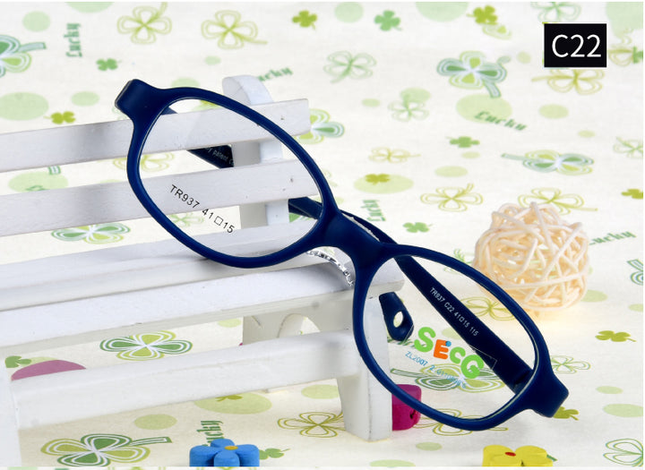 Secg Unisex Youth Full Rim Oval Tr 90 Silicone Eyeglasses 18937 — view 6 | Secg at FuzWeb