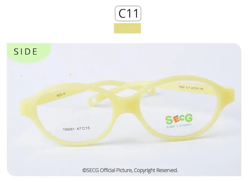 SecgsUnisex Childrens Full Rim Oval Tr 90 Titaniume Eyeglasses Tr691 — view 19 | Secg at FuzWeb