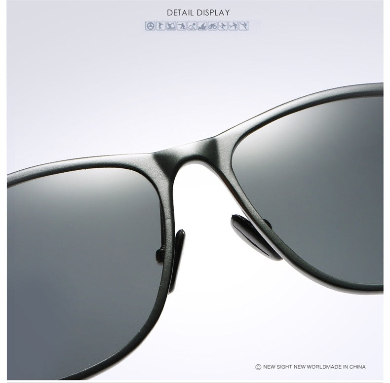 Hdcrafter Unisex Full Rim Oval Round Aluminum Frame Polarized Sunglasses L6625 — view 11 | Hdcrafter Sunglasses at FuzWeb