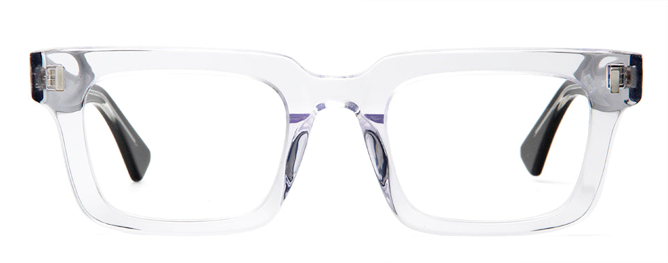 Esnbie Unisex Full Rim Square Thick Acetate Eyeglasses 23046 — view 3 | Esnbie at FuzWeb