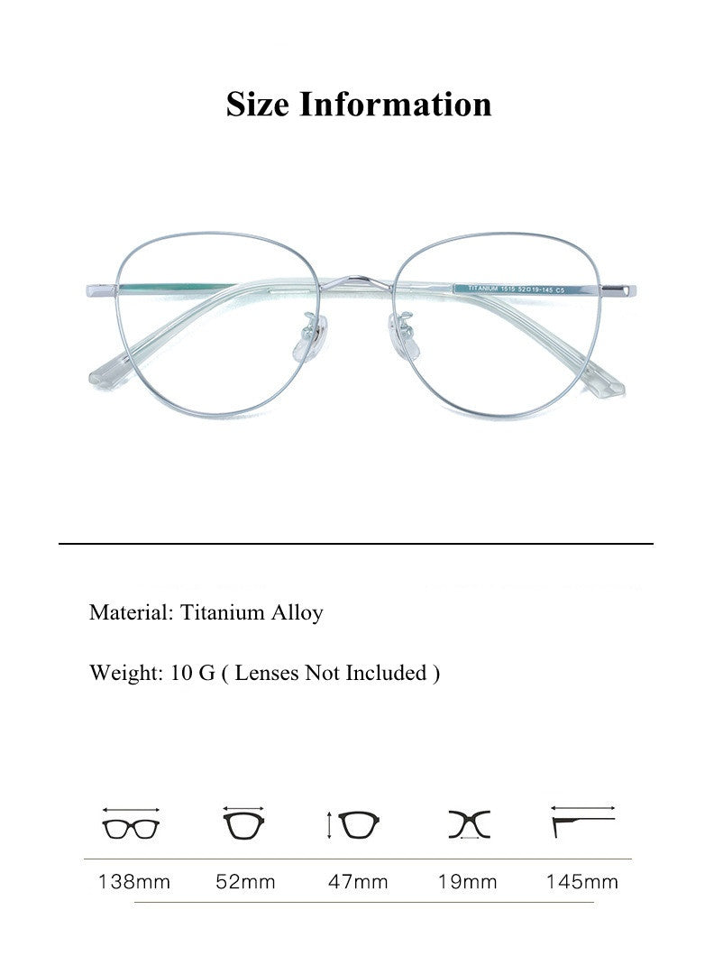Chashma Ottica Womens Full Rim Oval Round Titanium Eyeglasses 15154 — view 1 | Chashma Ottica at FuzWeb