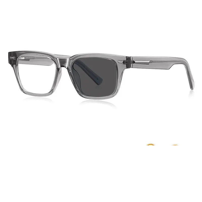 Kocolior Unisex Full Rim Square Acetate Photochromic Reading Glasses 421035.