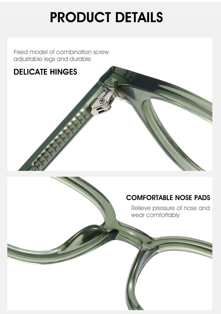 Kocolior Unisex Full Rim Oval Tr 90 Photochromic Reading Glasses 28005.